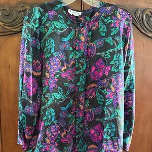 VINTAGE Oscar de la Renta Multicolor Blouse